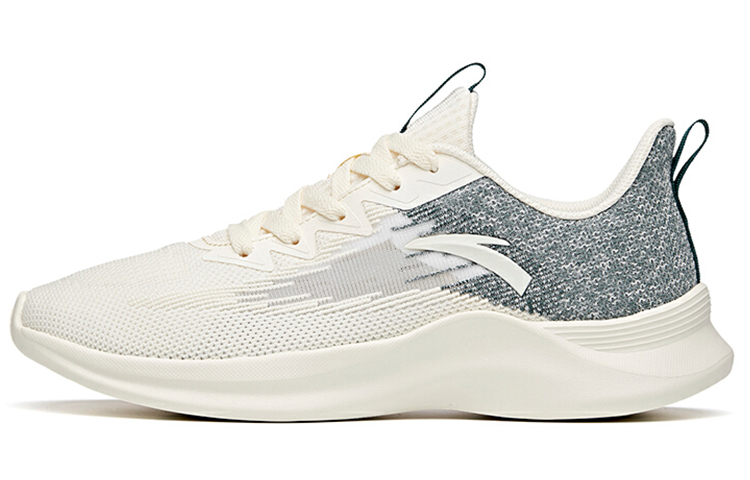 Anta Flyknit Cushioning Slip Resistant Abrasion Resistant Breathable Low top Running Shoes Men’s White Green