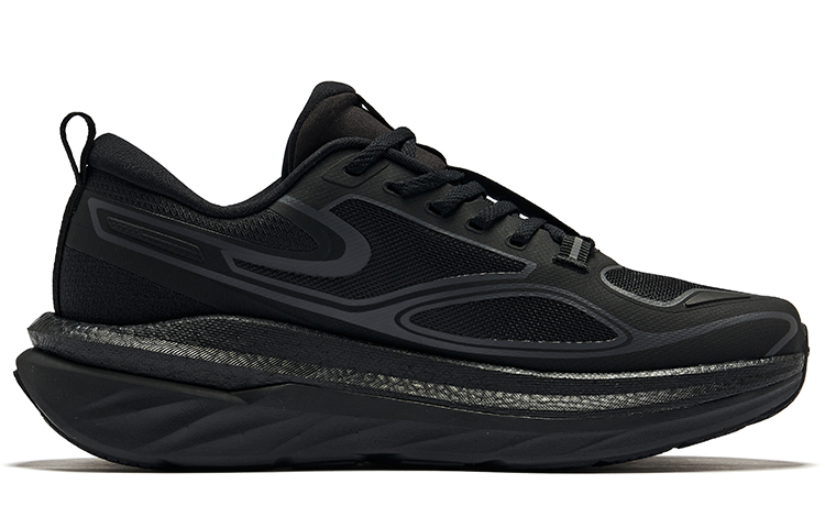 Erke Cushioning, Wear Resistant Low top Running Shoes Men’s Jet Black Carbon Gray