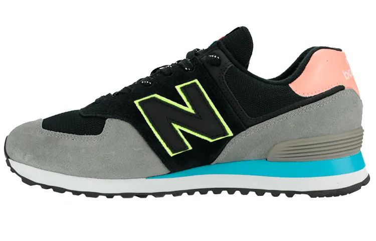 New Balance NB 574 Classic Low top Running Shoes Men's Black Gray Pink