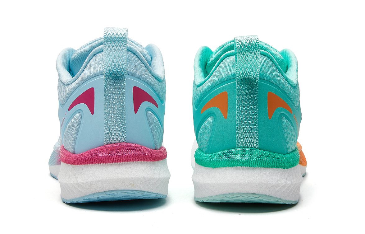 VOIT Running Shoes Unisex Low Top Green Blue Mismatched
