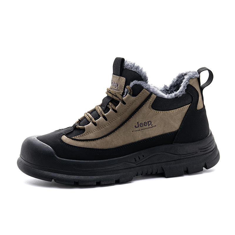 Jeep Abrasion Resistant Thickened And Fleece Lined, Thermal, Comfortable, Versatile Ankle Length Winter Boots Men’s