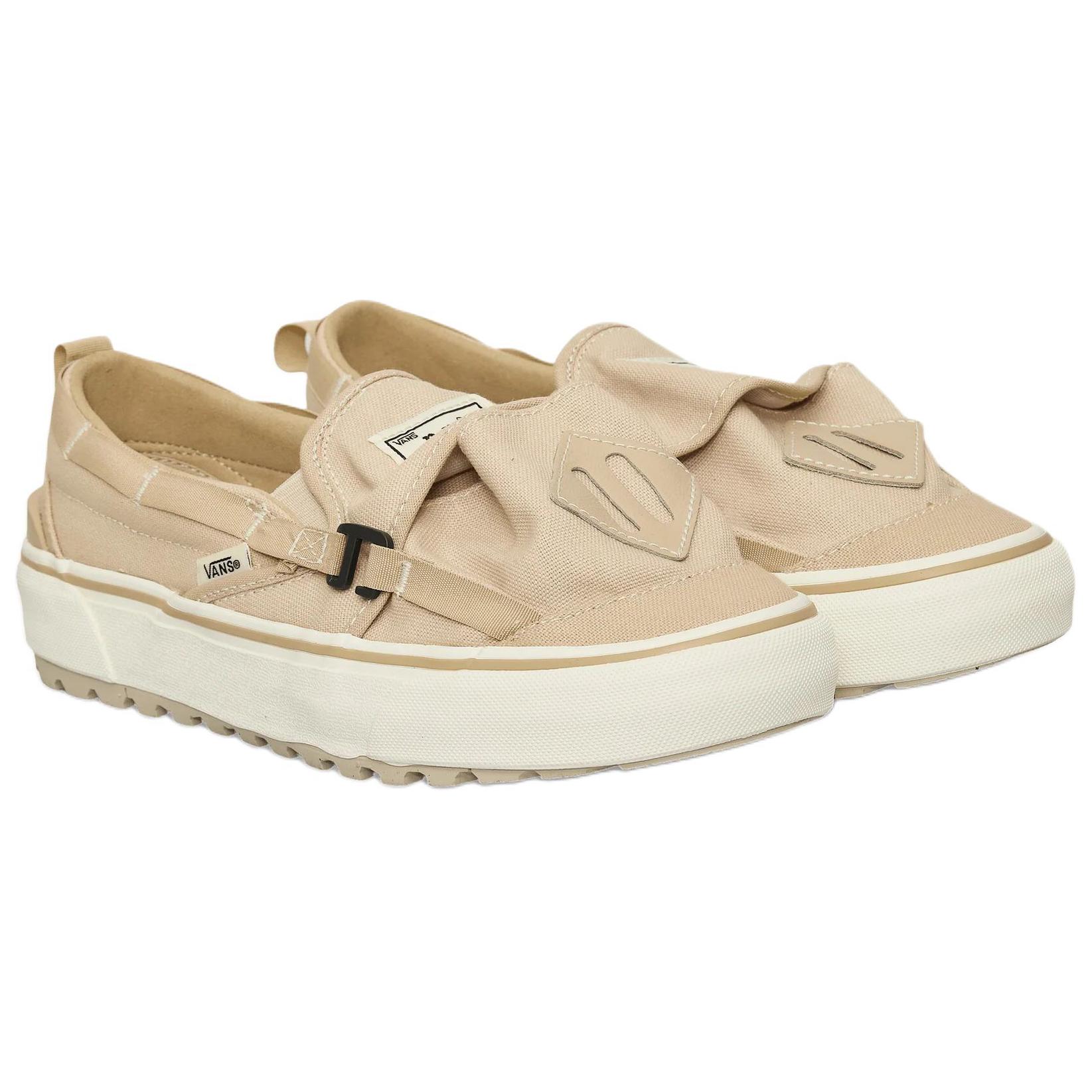 Vans Slip on Abrasion Resistant Abrasion Resistant Low top Outdoor Shoes Unisex Light Brown