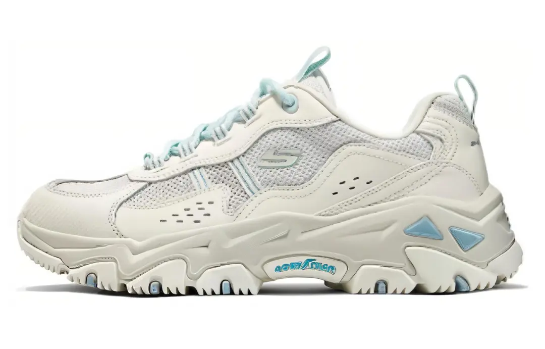 Skechers Abrasion Resistant Breathable Height Increasing Low top Chunky Sneakers Women's White Green