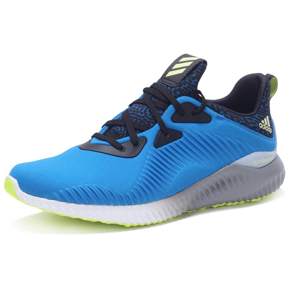 Adidas AlphaBounce Slip Resistant Abrasion Resistant Low top Casual Running Shoes Men’s Blue Black