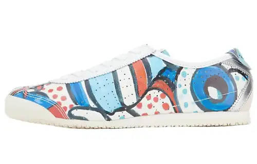 OT x Onitsuka Tiger Comfortable Abrasion Resistant Low top Running Shoes Unisex Blue White Red