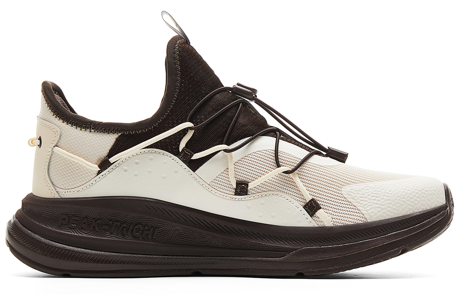 PEAK Cushioning Slip Resistant Lightweight Low top Casual Running Shoes Men’s Light Khaki Brown