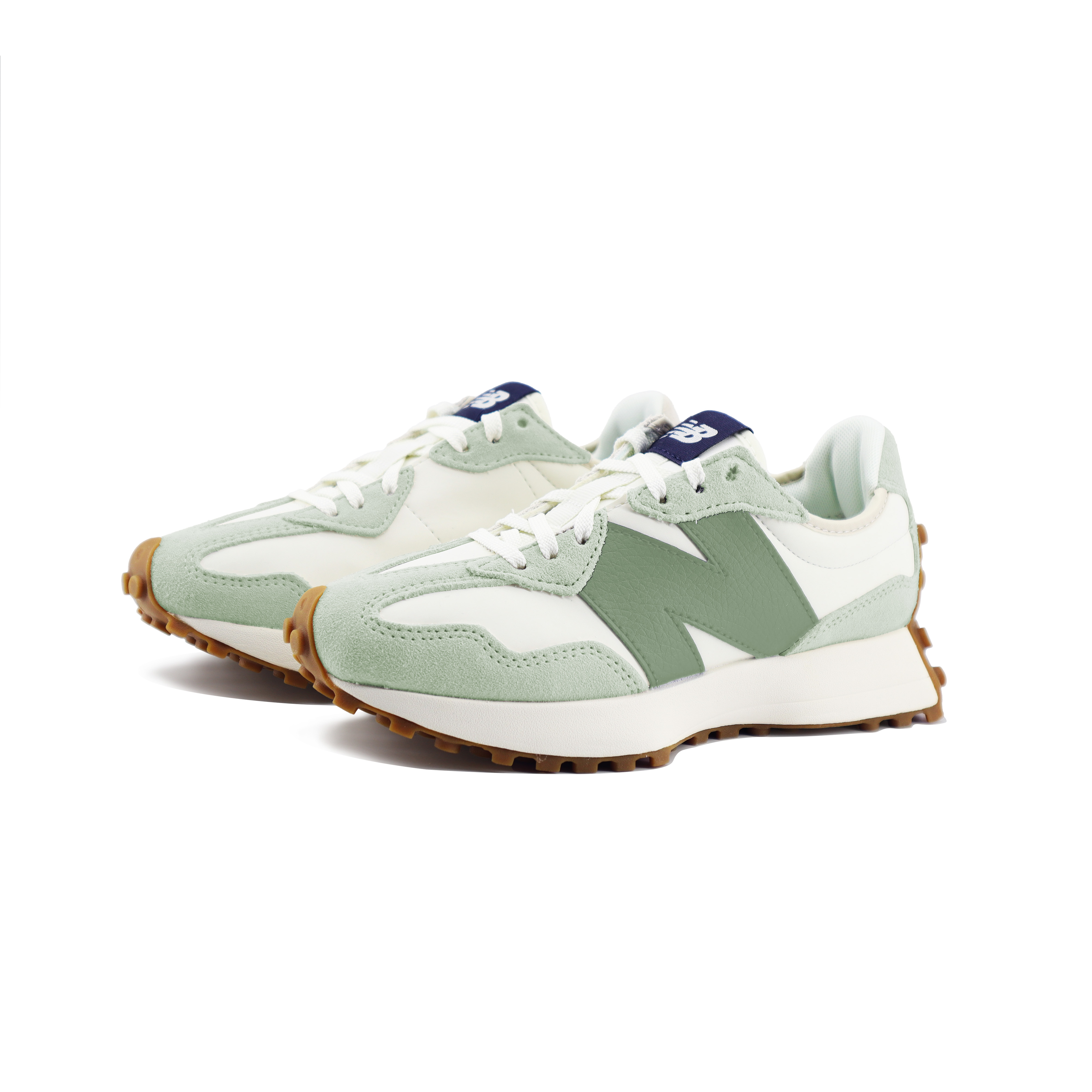 New Balance NB 327 Abrasion Resistant Abrasion Resistant Low top Casual Running Shoes Women’s White Green