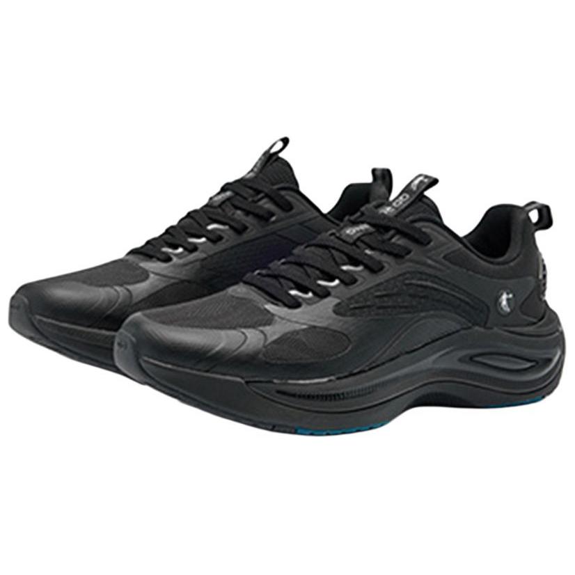 QIAODAN Cushioning Breathable Cushioning Breathable Low top Casual Running Shoes Men’s Black Blue