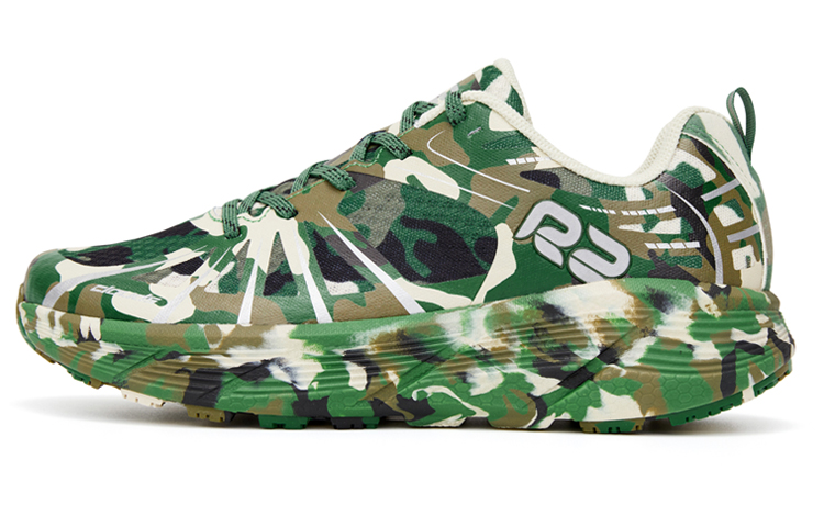 R2 REALRUN Cushioning Abrasion Resistant Lightweight Breathable Slip Resistant Running Shoes Unisex Green Camouflage