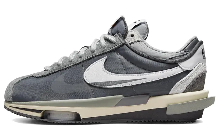 Nike x Sacai Zoom Cortez Fabric Slip Resistant And Breathable Low top Casual City Commuting Running Shoes Unisex