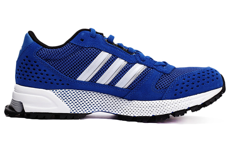 Adidas Marathon 10 Trendy Slip Resistant Lightweight Non slip Lightweight Low top Running Shoes Men’s Blue White