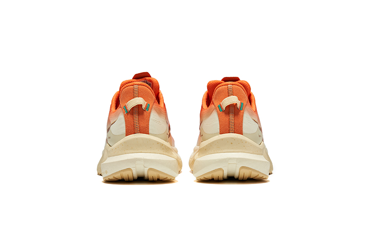 Saucony Tempus TanTu 1 Fabric Cushioning Lightweight Low top Running Shoes Unisex White Orange