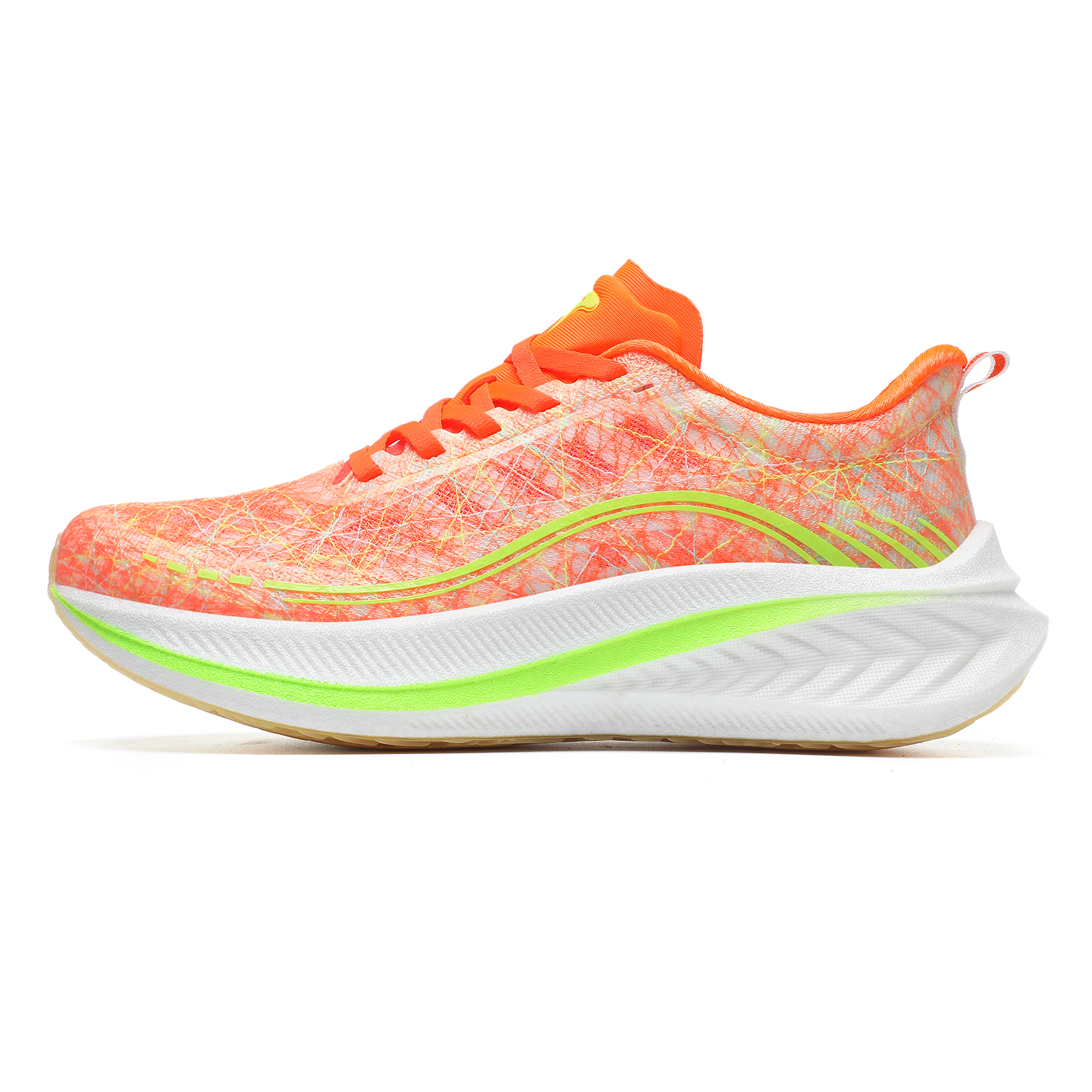 TREEPERI Running Shoes Unisex Low Top Orange/Yellow/White