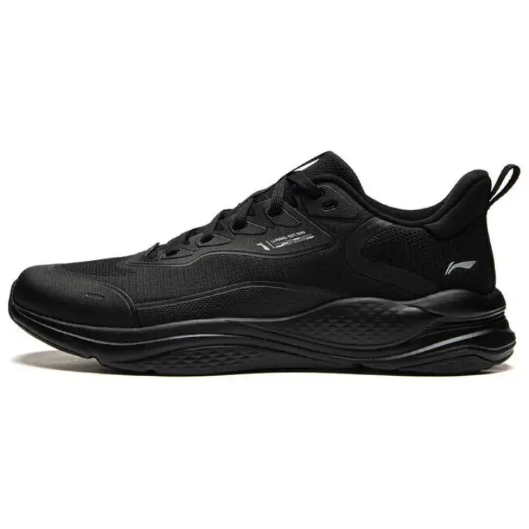 Li Ning Liuyun Fabric Slip Resistant Abrasion Resistant Low top Running Shoes Men's Black