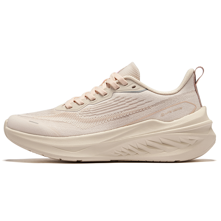 Erke Cushioning Abrasion Resistant Breathable Low top Casual Running Shoes Women’s Eggnog Gray Microcrystal White