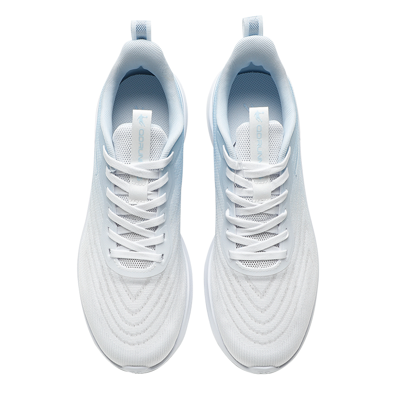 QIAODAN Slip Resistant Abrasion Resistant Low top Casual Running Shoes Men’s White
