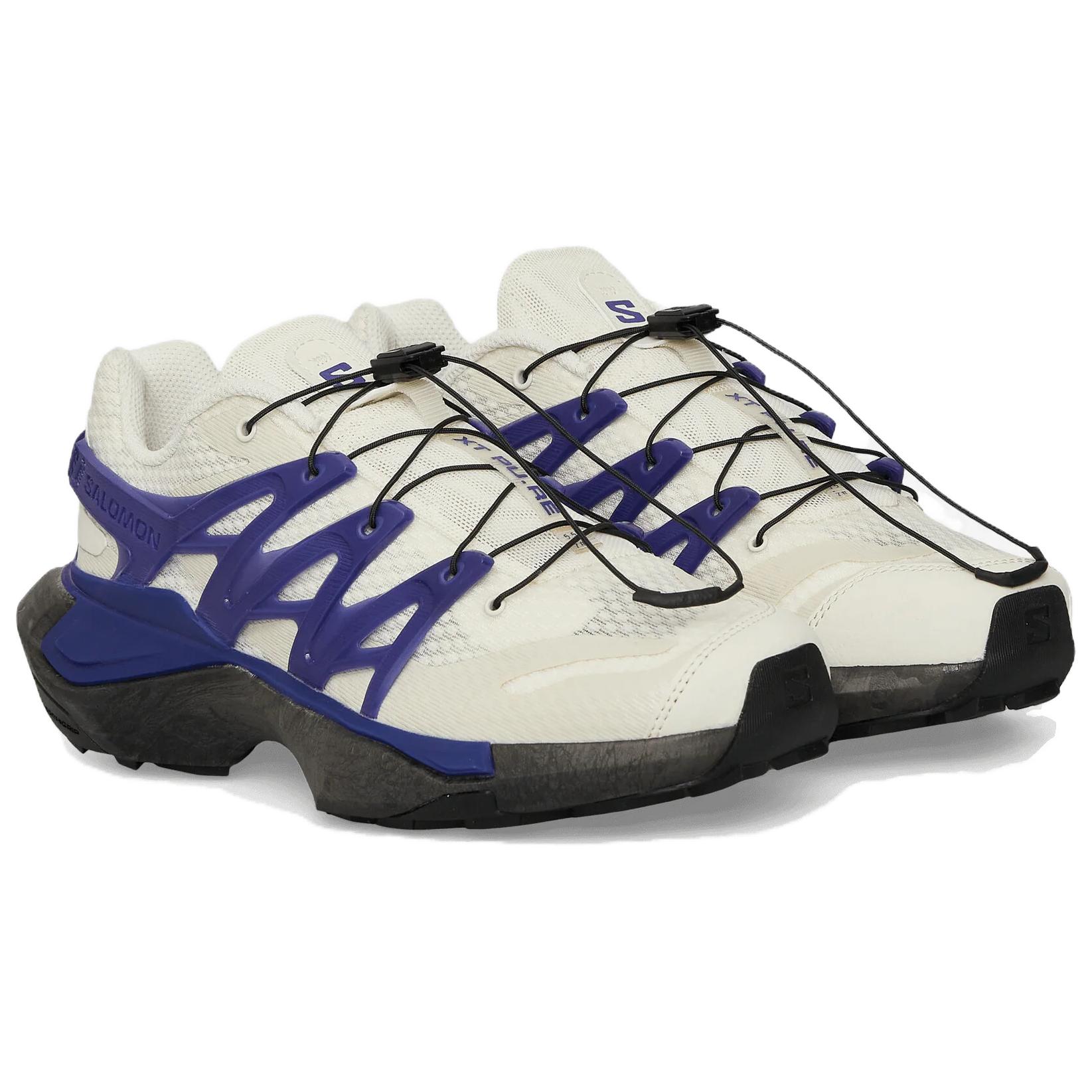 SALOMON XT PU.RE ADVANCED Comfortable And Lightweight Breathable Low top Running Shoes Unisex White Purple