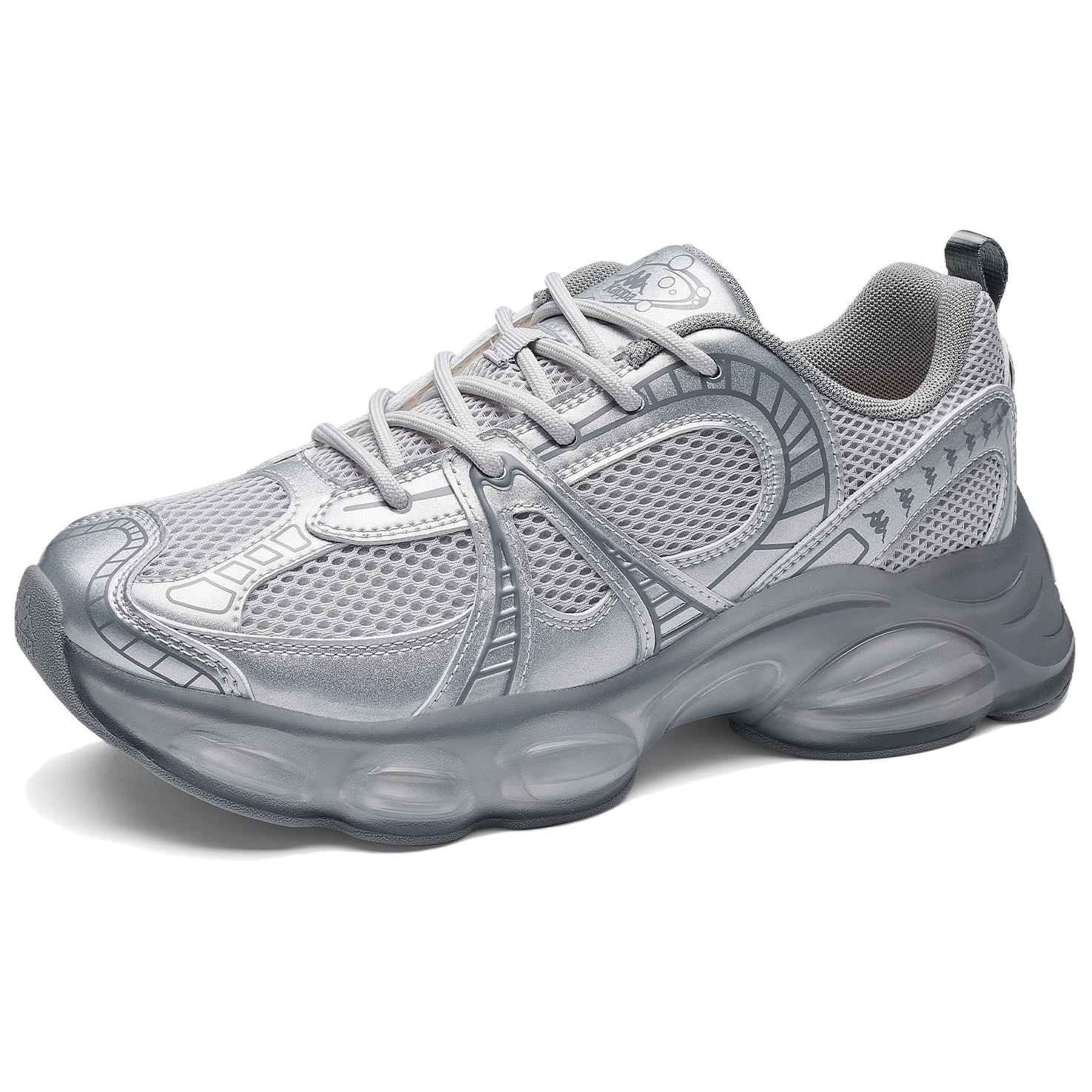Kappa SERIES Abrasion Resistant Rebound Low top Running Shoes Unisex Silver