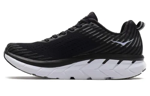 HOKA ONE ONE Clifton 5 Running Shoes Women's Low Top Black/White