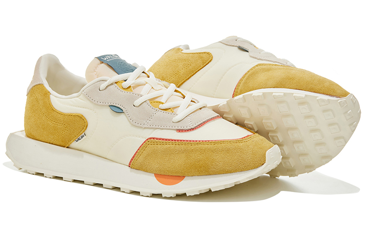 Norman Walsh Emerald Running Shoes Unisex Beige Yellow