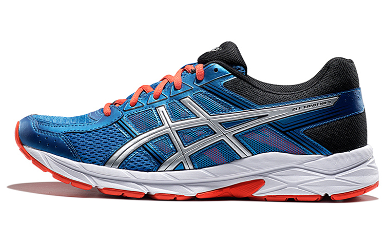 Asics Gel Contend 4 Abrasion Resistant, Breathable, Lightweight Low top Running Shoes Men's Blue Silver