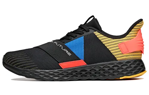 ANTA Running Shoes Men's Low Top Black/Ginger Yellow/True Blue