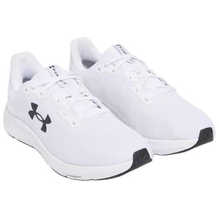 Under Armour Charged Pursuit 4 Slip Resistant Abrasion Resistant Low top Casual Running Shoes Men’s White