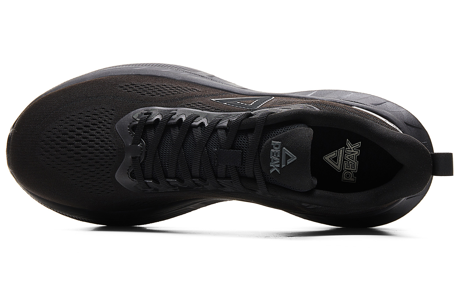 PEAK 24 Hours2.0 Cushioning Slip Resistant Abrasion Resistant Lightweight Rebound Low top Running Shoes Men’s All Black