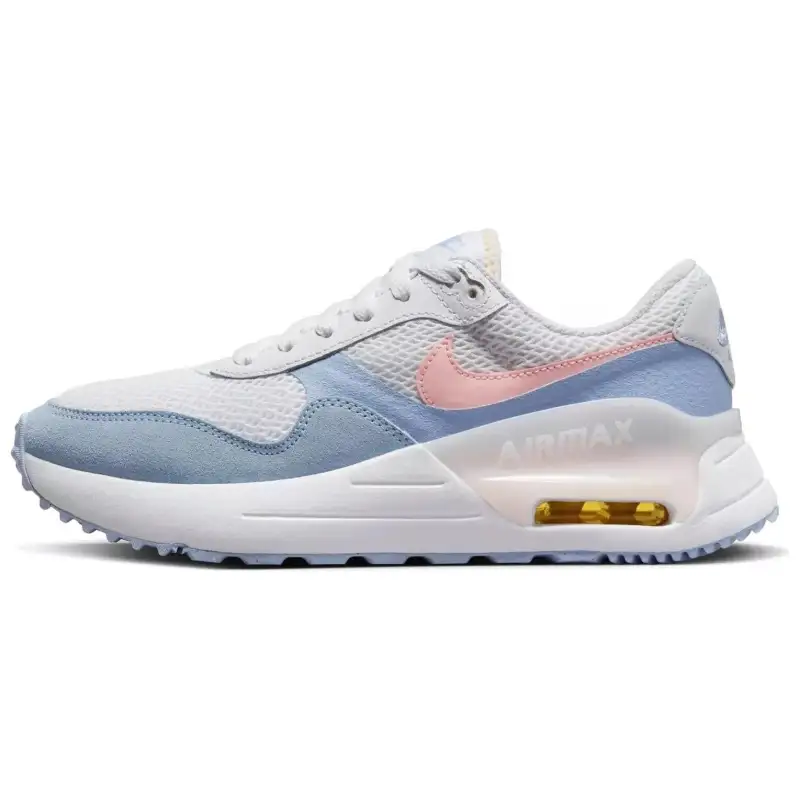 Nike Air Max System Low top Casual Running Shoes Women's White Blue Pink