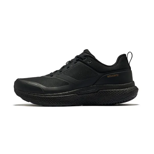 Saucony Mesh Cushioning Rebound Low top Casual Training Sprint City Commuting Running Shoes Unisex Black