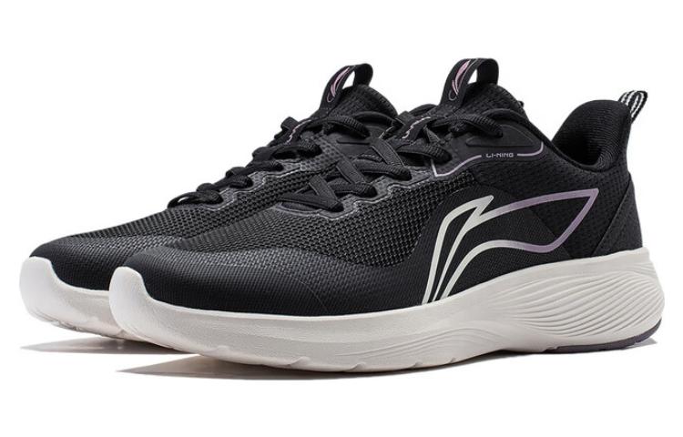 Li Ning Light Stroll Running Shoes Women’s Low Top Black White