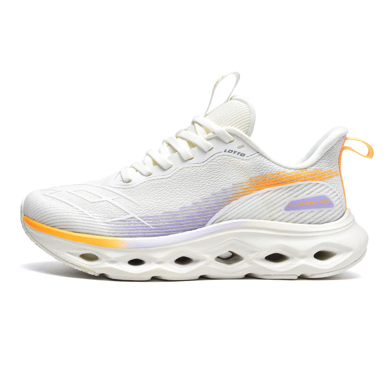 LOTTO Slip Resistant, Abrasion Resistant, Rebound Low top Running Shoes Women’s Ivory White/Orange