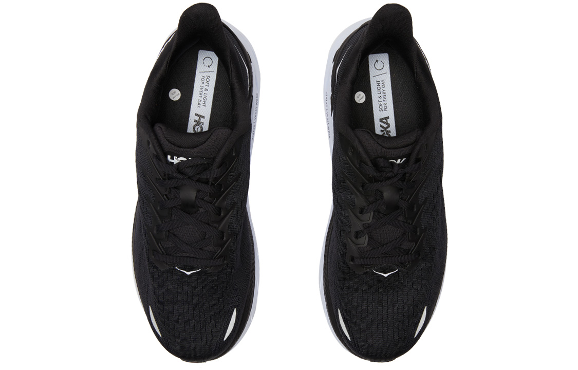 HOKA ONE ONE Clifton 8 Black White Wide
