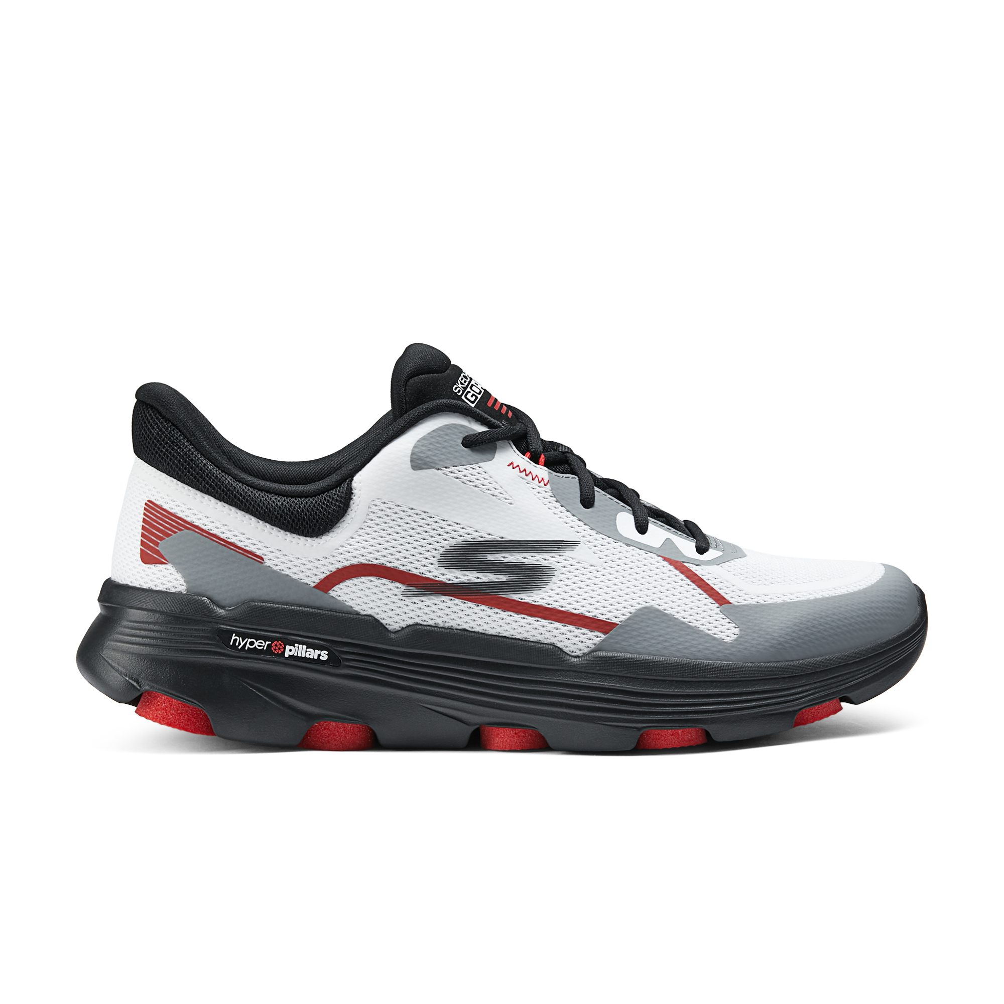 Skechers Cushioning Abrasion Resistant Cushioning, Wear Resistant Low top Running Shoes Men’s White Gray