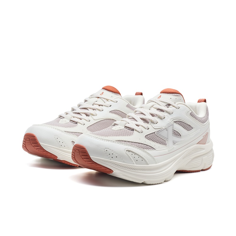 XTEP Dust Free 7.0 Cushioning Rebound Slip Resistant Low top Casual City Commuting Running Shoes Women’s White