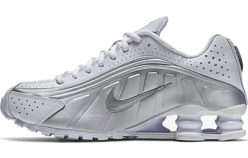 Nike Shox R4 'White Metallic Silver' Gs