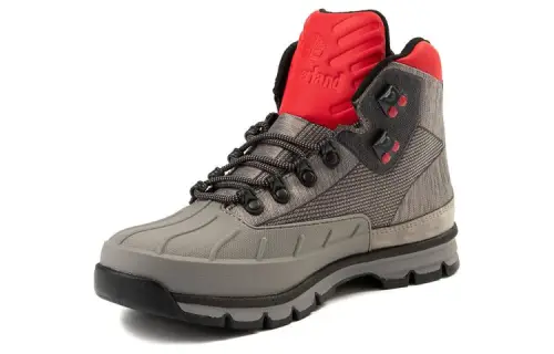 Timberland Euro Hiker Polyester Abrasion Resistant Height Increasing Fashion Trend Short Outdoor Boots Men's Gray
