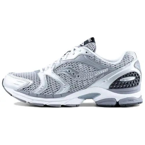 Saucony ProGrid Triumph Victory 4 Comfortable Abrasion Resistant Low top Running Shoes Men's Silver White
