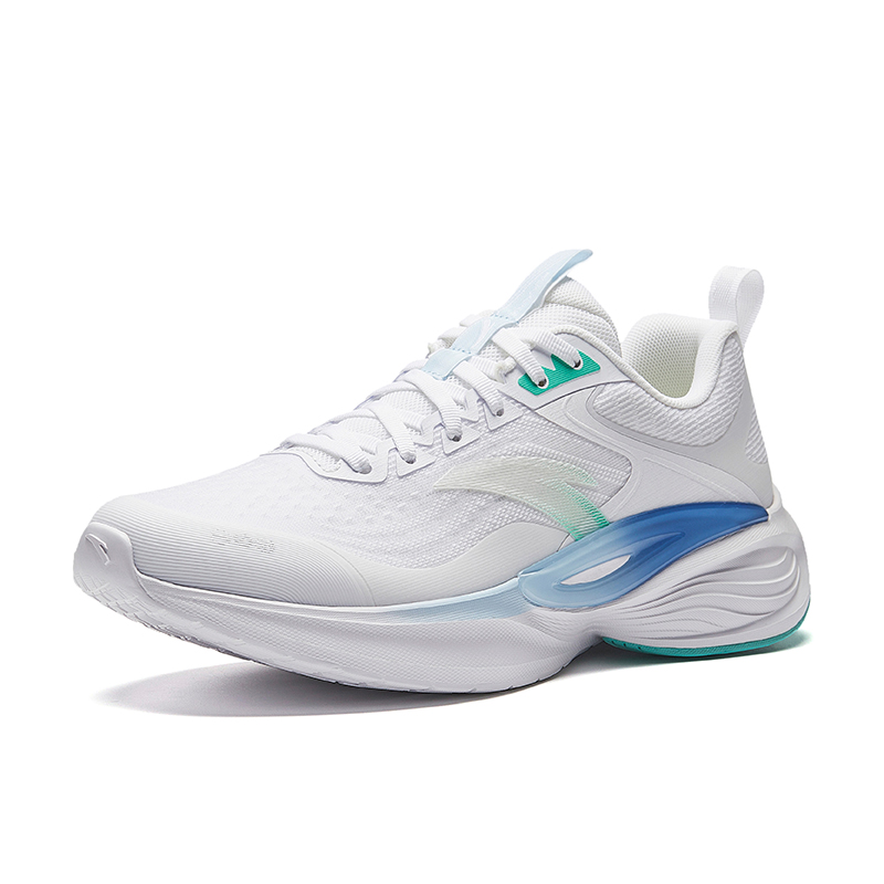 Anta Lingyun Slip Resistant And Breathable Slip Resistant And Breathable Low top Casual Running Shoes Men’s White Blue