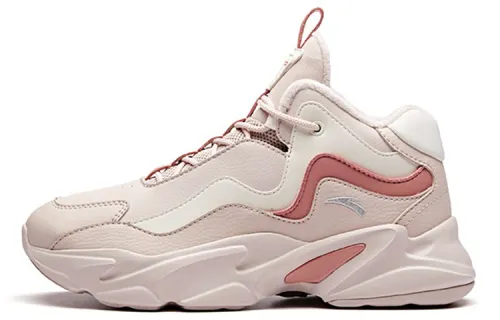 ANTA Chunky Sneakers Women's Mid Top Lotus Gray/Nude Pink/Ivory White