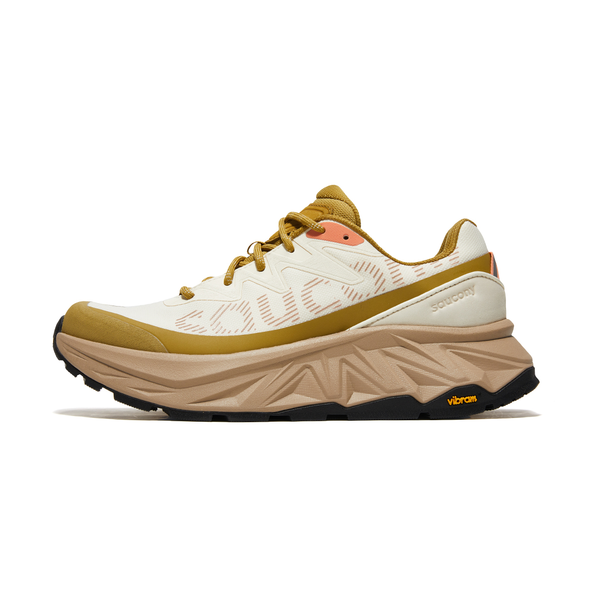 Saucony TRIGON ULTRA Speed Low top Running Shoes Unisex Beige Green