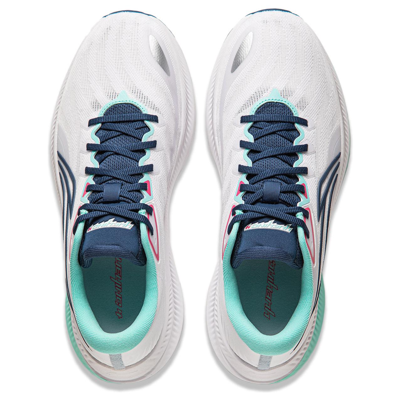 Li Ning Cushioning Slip Resistant Abrasion Resistant Breathable Support Rebound Low top Running Shoes Men’s White