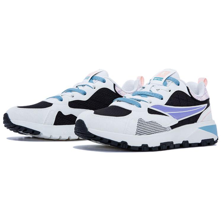QIAODAN Slip Resistant Abrasion Resistant Low top Running Shoes Women’s White Black