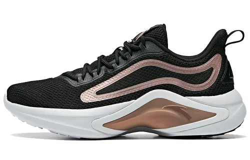 ANTA Running Shoes Women's Low Top Black/White/Rose Gold