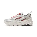 Li Ning Shooting Stars 2K Slip Resistant, Abrasion Resistant, Breathable Low top Chunky Sneakers Women's White Gray