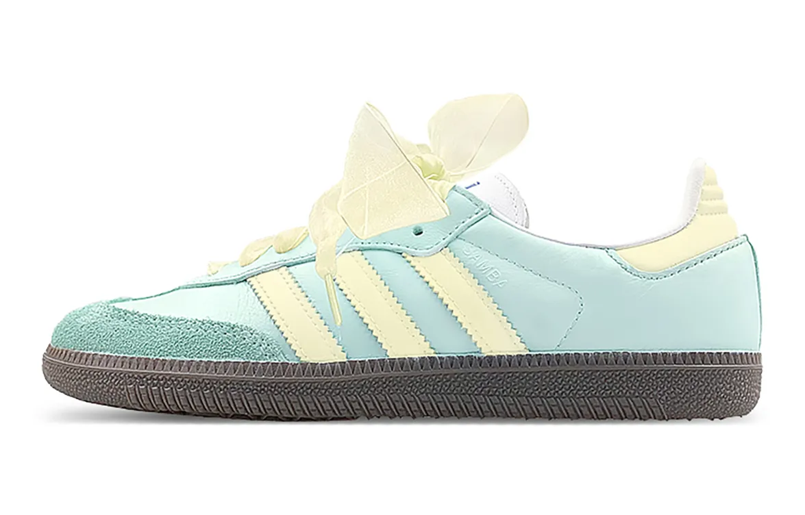 Adidas Originals SAMBA OG Abrasion Resistant Low top Skateboard Shoes Unisex Green Yellow