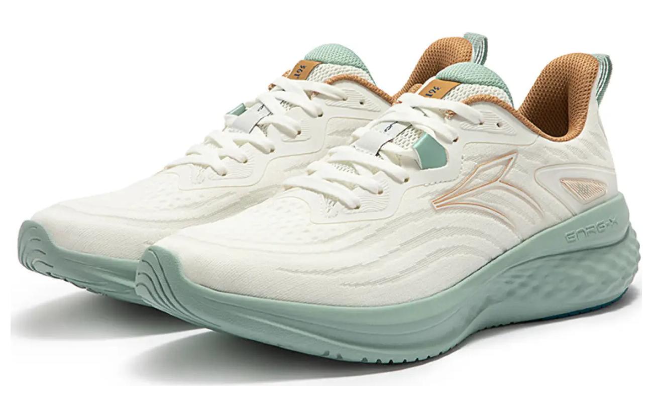 361° E Resilient TR Cushioning Abrasion Resistant Cushioning, Wear Resistant Low top Running Shoes Men’s White Green