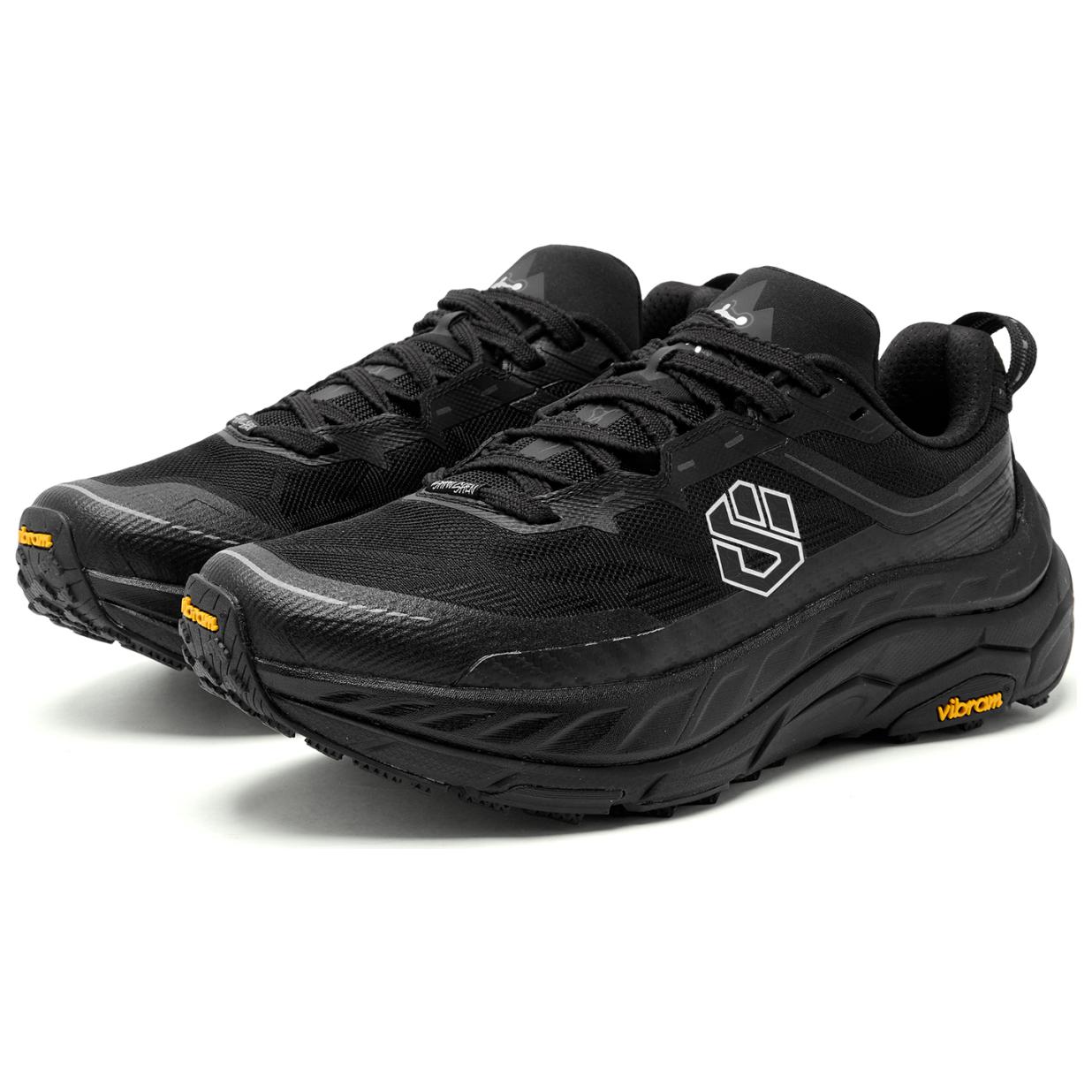 QIAODAN Mountain God 2.0 Running Shoes Men’s Low Top Black/Lightning Gray