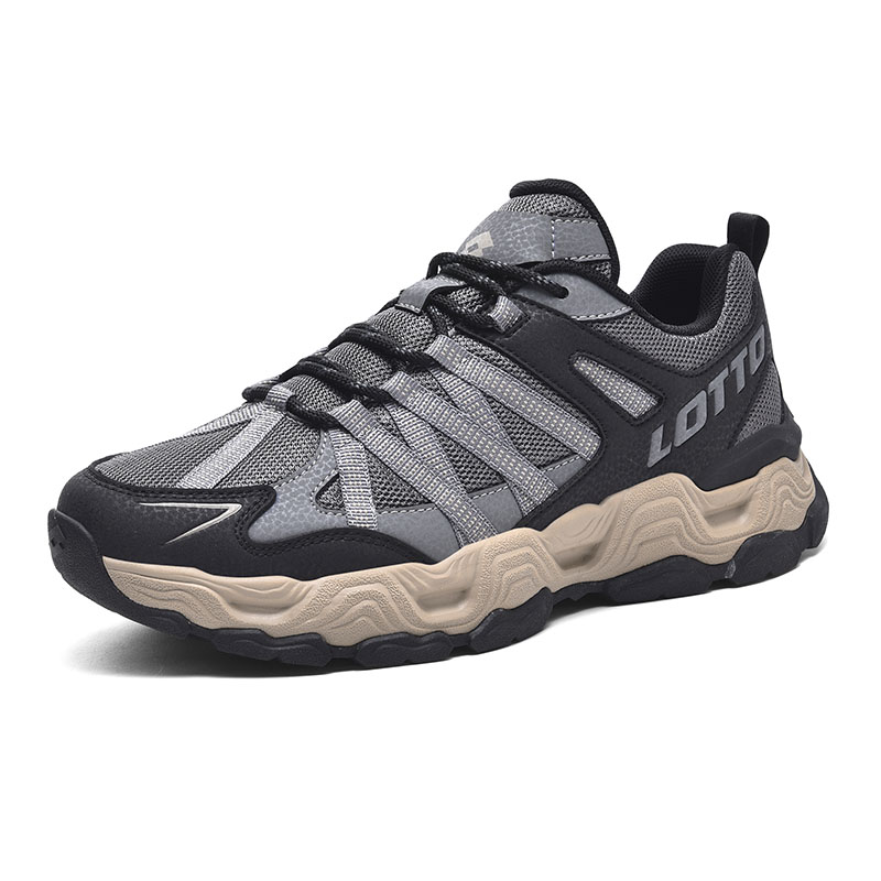 LOTTO Cushioning Slip Resistant Abrasion Resistant Low top Outdoor Shoes Men’s Dark Gray