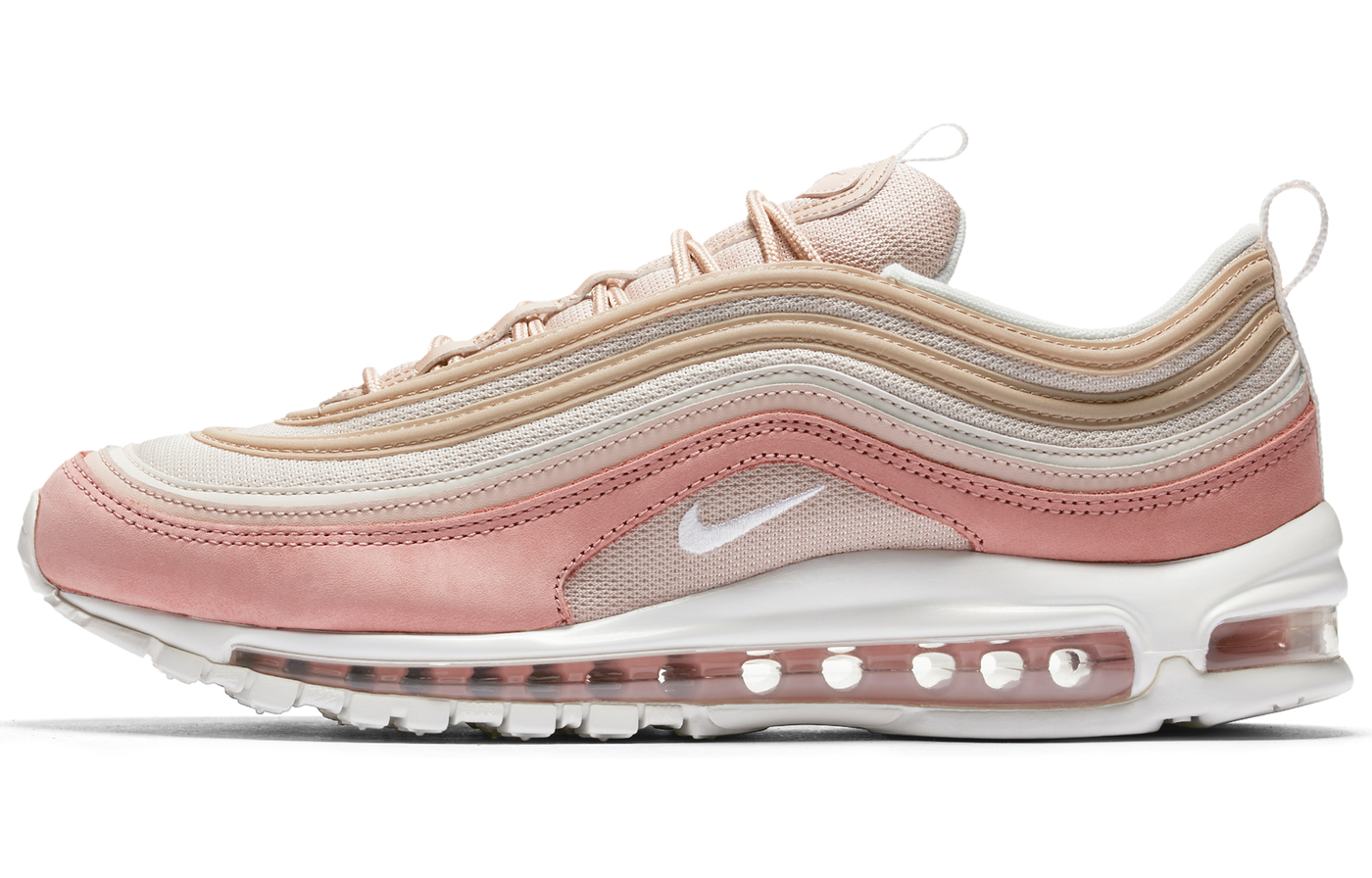Кроссовки Nike Air Max 97 (розово-белые) — Розовыйбелый — фото 1